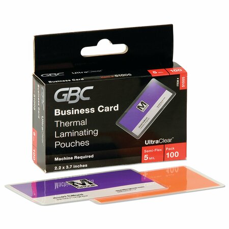 SWINGLINE GBC Laminating Pouches, Business Card, PK100 51005